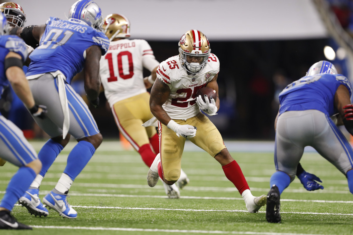 Almost an afterthought entering the season, Elijah Mitchell stood out on Sunday. 